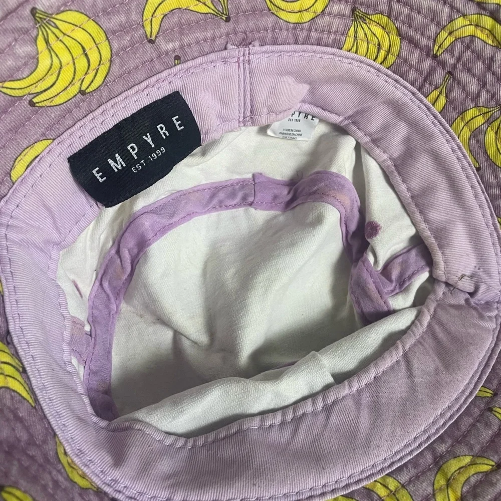Empyre Banana Bucket Hat | Purple and Yellow | Y2K - Picture 6 of 6